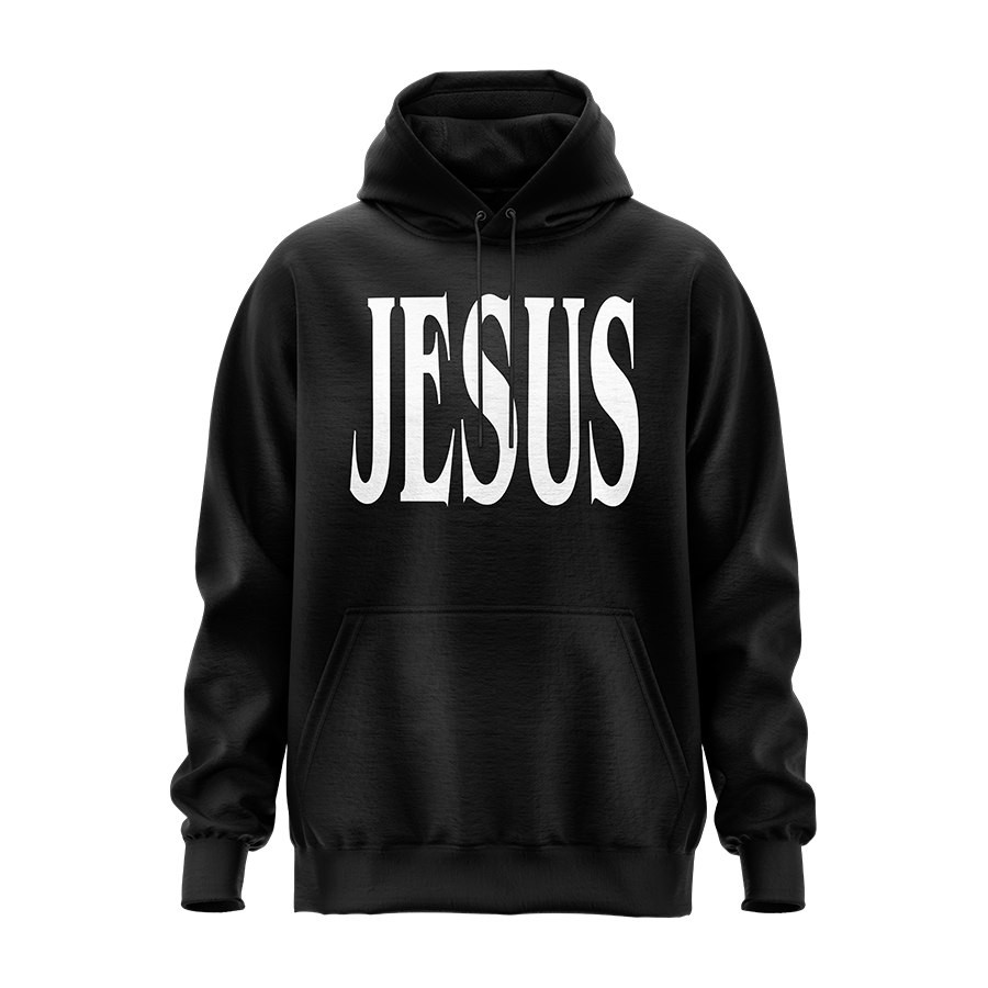 JESUS Pullover Hoodie - Black